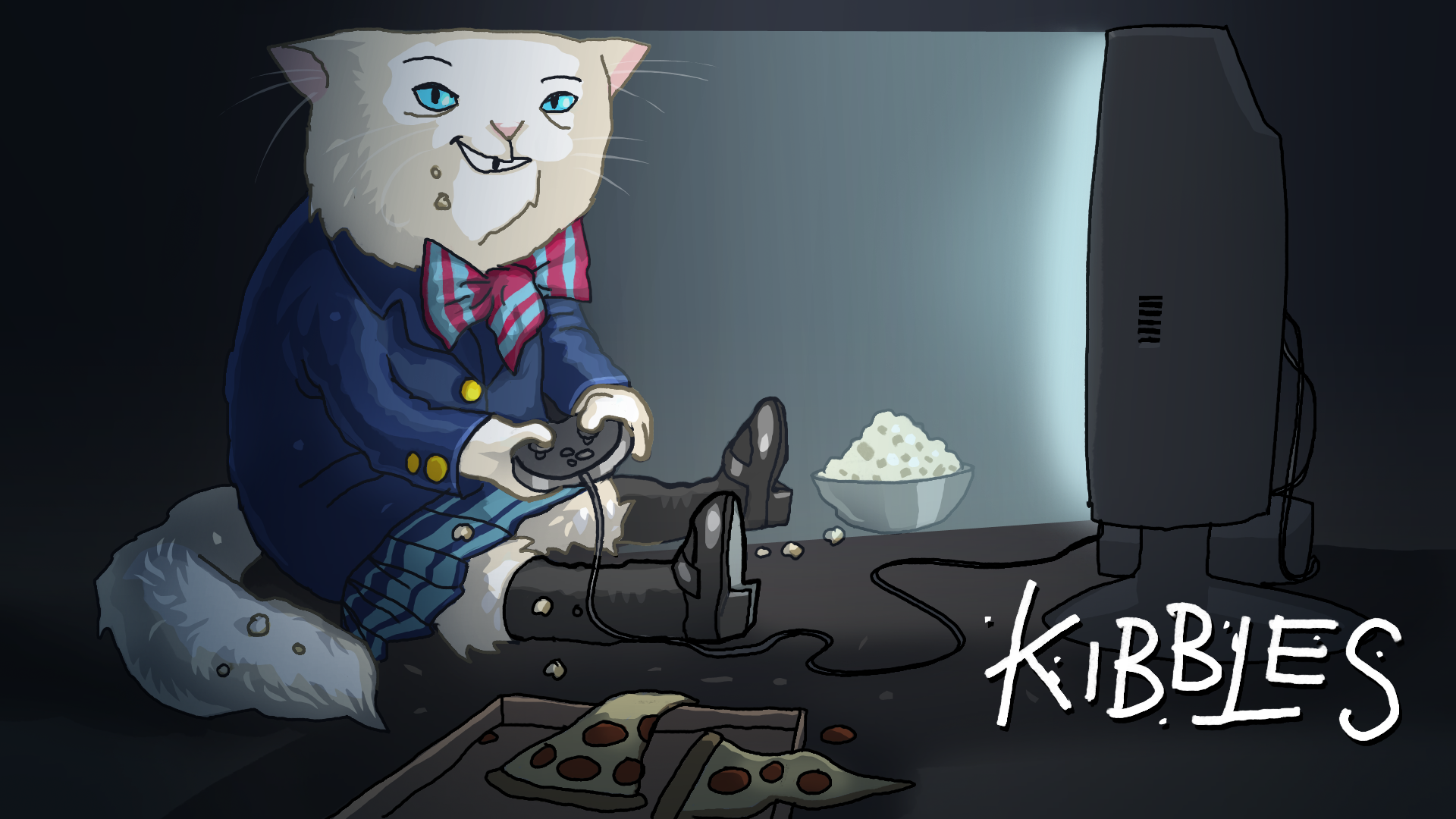 kibbles from dating sim visual novel steam game Purrfect Date