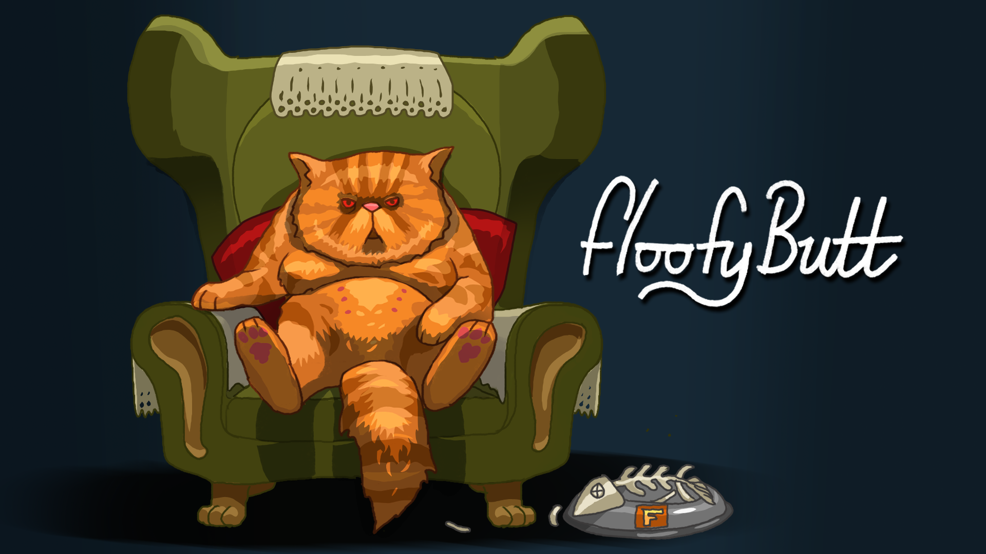 Floofybutt from dating sim visual novel steam game Purrfect Date